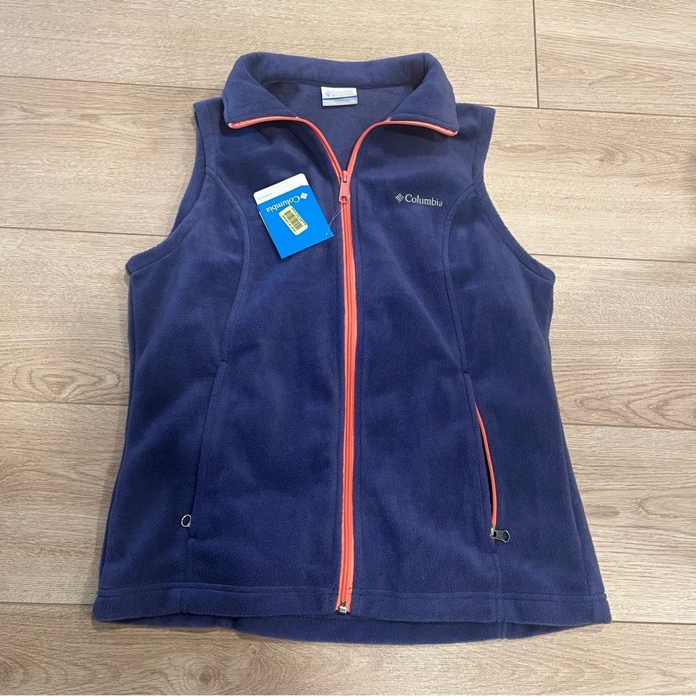 NWT Columbia Women’s Benton Springs Vest Fleece Purple Full Zip Size M - Picture 1 of 5
